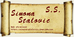 Simona Stalović vizit kartica